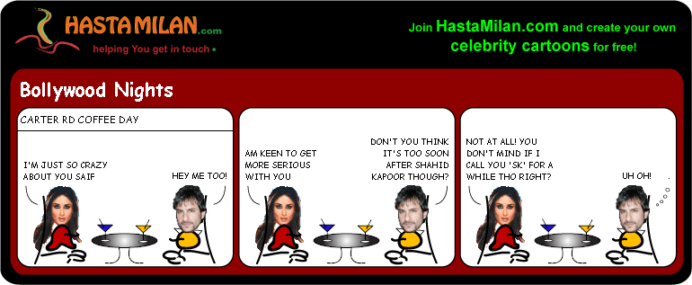 Click cartoon to read full post or to COMMENT Saif Ali Khan is Kareena’s Perfect Man cartoon